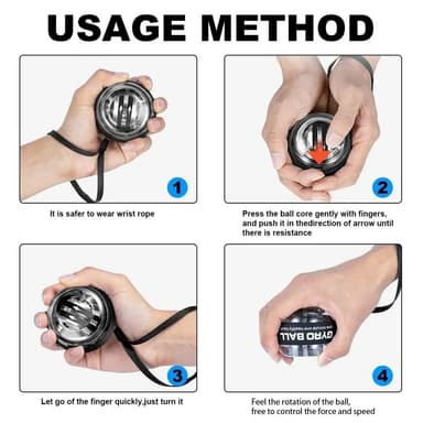 Harjoitus Vahvista rannegyroskooppi Gyro Power Ball Fidget