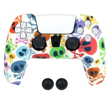 DATA FROG Sony Playstation 5 Peliohjain Liukumaton Silikonisuoja Peliohjaimen Suojakuori 2 Rocker Capsilla