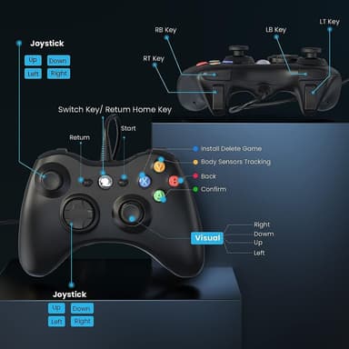 Gamepad Joystick -peliohjain Xbox 360 PC Windowsille