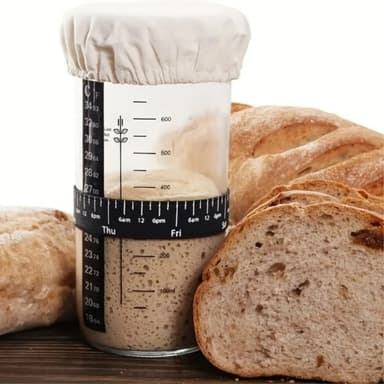 Sourdough 730ml Käymispurkki Lasinen leivontatarvikealoitusastia