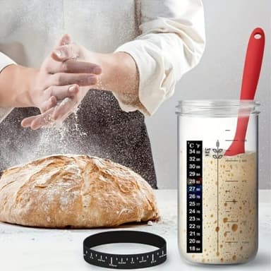 Sourdough 730ml Käymispurkki Lasinen leivontatarvikealoitusastia