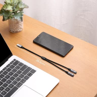 Usb-C uros ja kaksinkertainen 3,5 mm naaras Audio Splitter AUX kuulokkeet