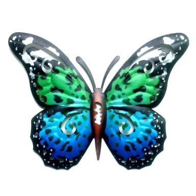 Art 3D Butterfly Seinään ripustettava sisustus Puutarhapihan kotikoriste -  -sininen