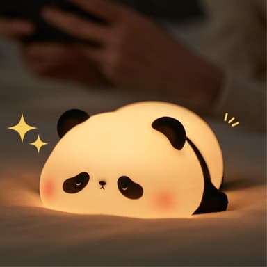 Söpö Panda-nukkumisvalo Yövalo Kosketusohjauksen himmennyslamppu