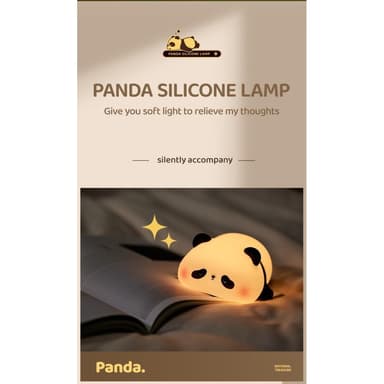 Söpö Panda-nukkumisvalo Yövalo Kosketusohjauksen himmennyslamppu