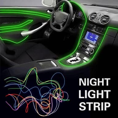 LED-skootterin valonauha vedenpitävä autojen ilmapiiri 3 valotilaa - keltainen