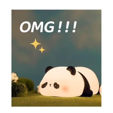 Söpö Panda-nukkumisvalo Yövalo Kosketusohjauksen himmennyslamppu