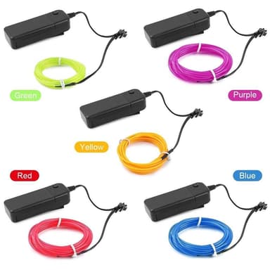 LED-skootterin valonauha vedenpitävä autojen ilmapiiri 3 valotilaa - keltainen