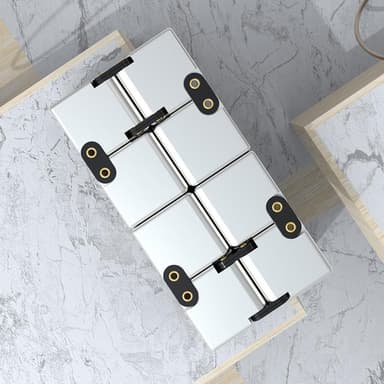 Fidget Toy Infinite Cube Stress Relief Flip Block - Musta