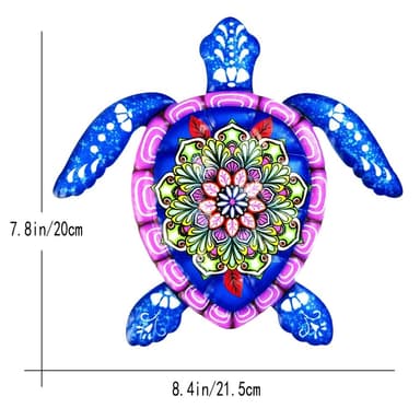 Turtle Iron Wall Tarra Puutarhakoriste 21,5x20cm - Sininen