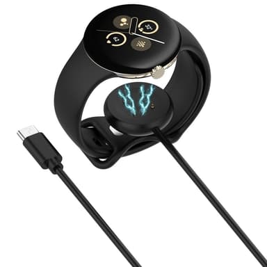 Latauskellon laturi Google Pixel Watch 2:n USB-C-liitäntään