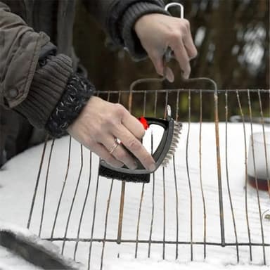 3-in-1 Harja grillin puhdistus BBQ-harja Kaavin teräsharja