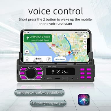 Bluetooth Stereo Autostereo FM Radio MP3-soitin Puhelinteline