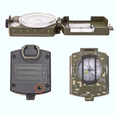 Kompassi AOFAR Metal Outdoor Vaellus Camping Fluoresoiva