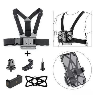 6-in-1-tarvikkeet GoPro Herolle, rintahihnan mobiilipidike jne