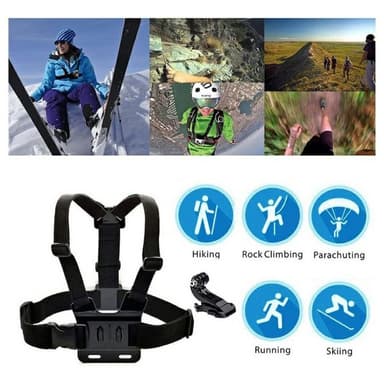 6-in-1-tarvikkeet GoPro Herolle, rintahihnan mobiilipidike jne