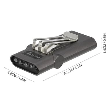 Clip Cap Light Ladattava ajovalaisin Handsfree-taskulamppu