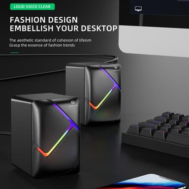DARK ALIEN USB-pöytäkaiuttimet Tietokone Kannettava Subwoofer RGB