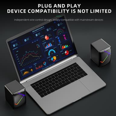 DARK ALIEN USB-pöytäkaiuttimet Tietokone Kannettava Subwoofer RGB