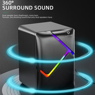 DARK ALIEN USB-pöytäkaiuttimet Tietokone Kannettava Subwoofer RGB