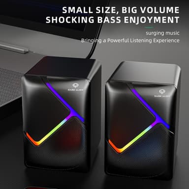 DARK ALIEN USB-pöytäkaiuttimet Tietokone Kannettava Subwoofer RGB