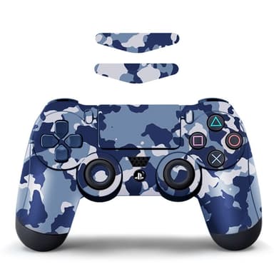 Sony PS4 / PS4 Slim Game Controller Irrotettava tarra - Sininen Naamiointi