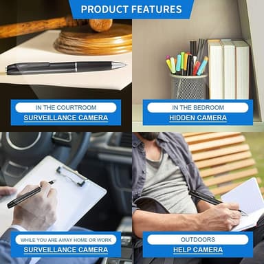 Hidden Camera Pen 1080P HD Spy Camera Video turvallisuutta varten