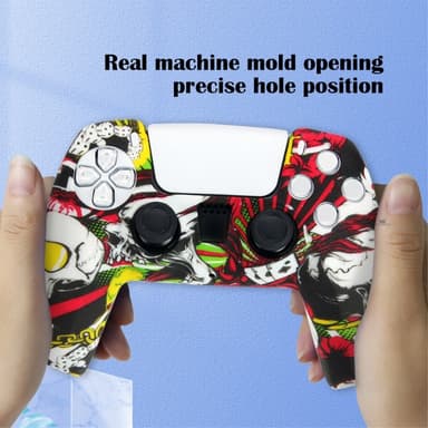 DATA FROG Sony Playstation 5 Peliohjain Liukumaton Silikonisuoja Peliohjaimen Suojakuori 2 Rocker Capsilla