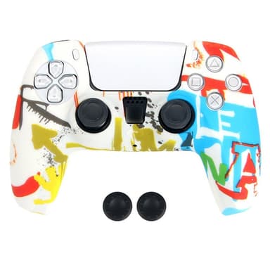 DATA FROG Sony Playstation 5 Peliohjain Liukumaton Silikonisuoja Peliohjaimen Suojakuori 2 Rocker Capsilla