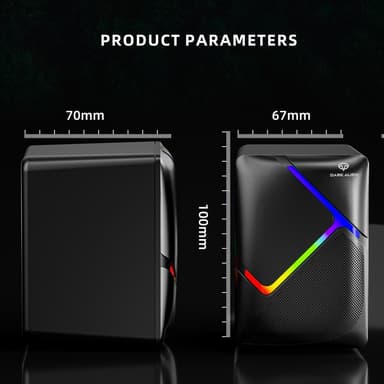 DARK ALIEN USB-pöytäkaiuttimet Tietokone Kannettava Subwoofer RGB