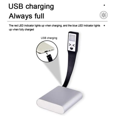 Clip-On Book Light Kolmen kirjavalaisimen kirkkaus Säädettävä lukuvalo