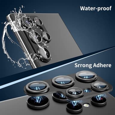 ENKAY Samsung Galaxy S24 Ultra Kameran Linssisuojus Alumiiniseos + Lasi