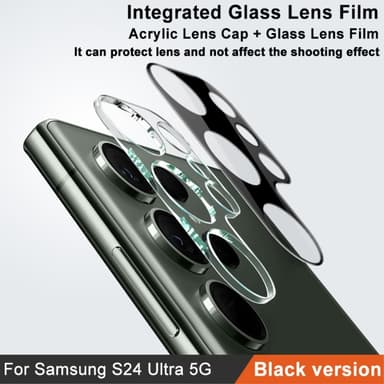 IMAK Samsung Galaxy S24 Ultra -kameran linssisuojalle karkaistu lasilinssikalvo
