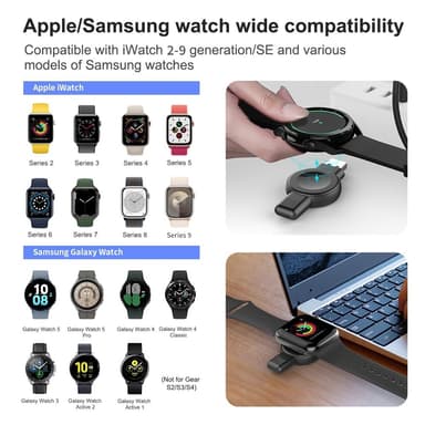 Kellosarjan + Samsungin laturi USB-C+USB-liitännällä