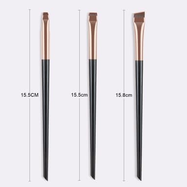 3kpl meikkisiveltimiä Eyeshadow Eyeliner Eyebrow Makeup - Musta + kulta
