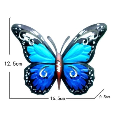 Art 3D Butterfly Seinään ripustettava sisustus Puutarhapihan kotikoriste - sininen