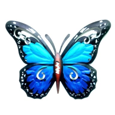 Art 3D Butterfly Seinään ripustettava sisustus Puutarhapihan kotikoriste - sininen