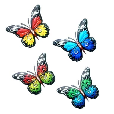 Art 3D Butterfly Seinään ripustettava sisustus Puutarhapihan kotikoriste - sininen