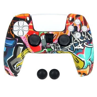 DATA FROG Sony Playstation 5 Peliohjain Liukumaton Silikonisuoja Peliohjaimen Suojakuori 2 Rocker Capsilla