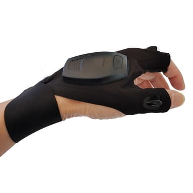 LED-taskulamppu Glove Ladattava sormeton käsine 1kpl