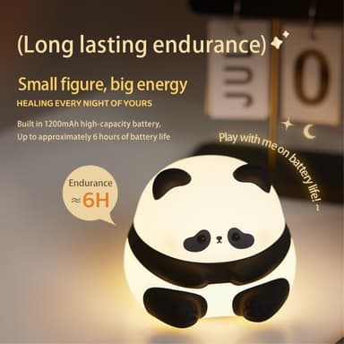 Suloinen Panda Silicone LED-yövalo Kodin yövalaisin