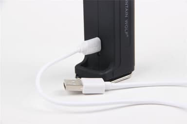 Ladattava taskulamppu 2000mAh, musta