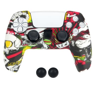 DATA FROG Sony Playstation 5 Peliohjain Liukumaton Silikonisuoja Peliohjaimen Suojakuori 2 Rocker Capsilla