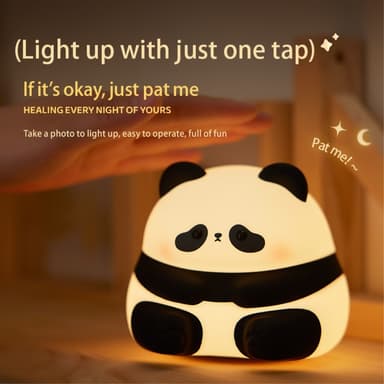 Suloinen Panda Silicone LED-yövalo Kodin yövalaisin