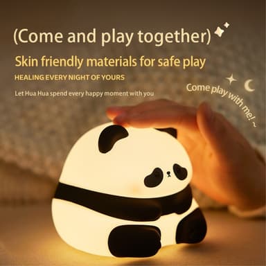 Suloinen Panda Silicone LED-yövalo Kodin yövalaisin