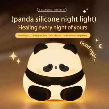 Suloinen Panda Silicone LED-yövalo Kodin yövalaisin