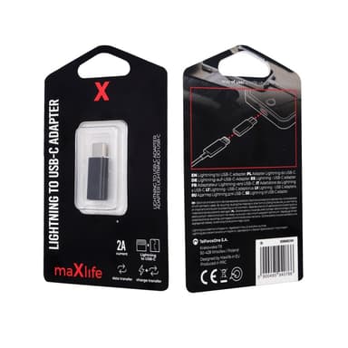 Maxlife Lightning USB-C-sovitin
