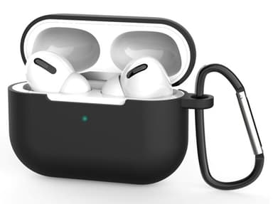 Silikonikuori koukulla Airpods Prolle, musta
