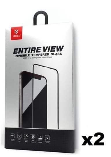 2-pack Mr Yes karkaistu lasi näytönsuoja iPhone XS Max 3D-suojauksella