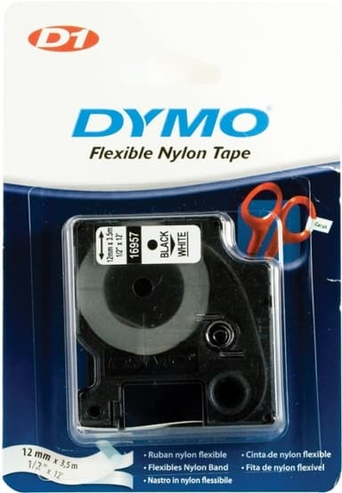 DYMO D1 merkkausteippi, nylon, 12 mm, 3,5 m